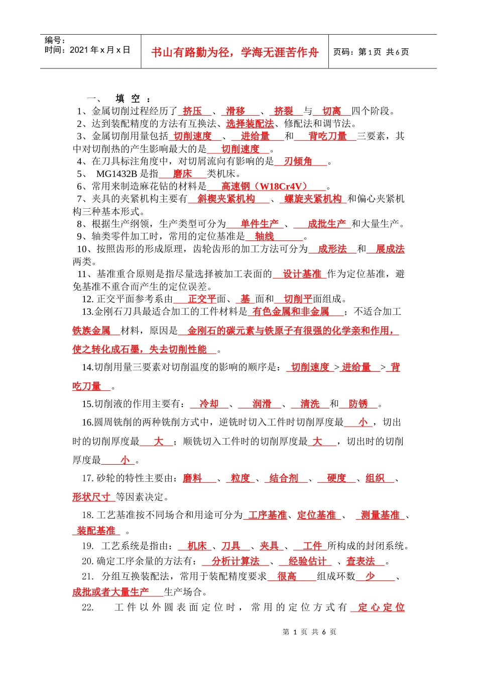 机械制造技术复习资料3_第1页