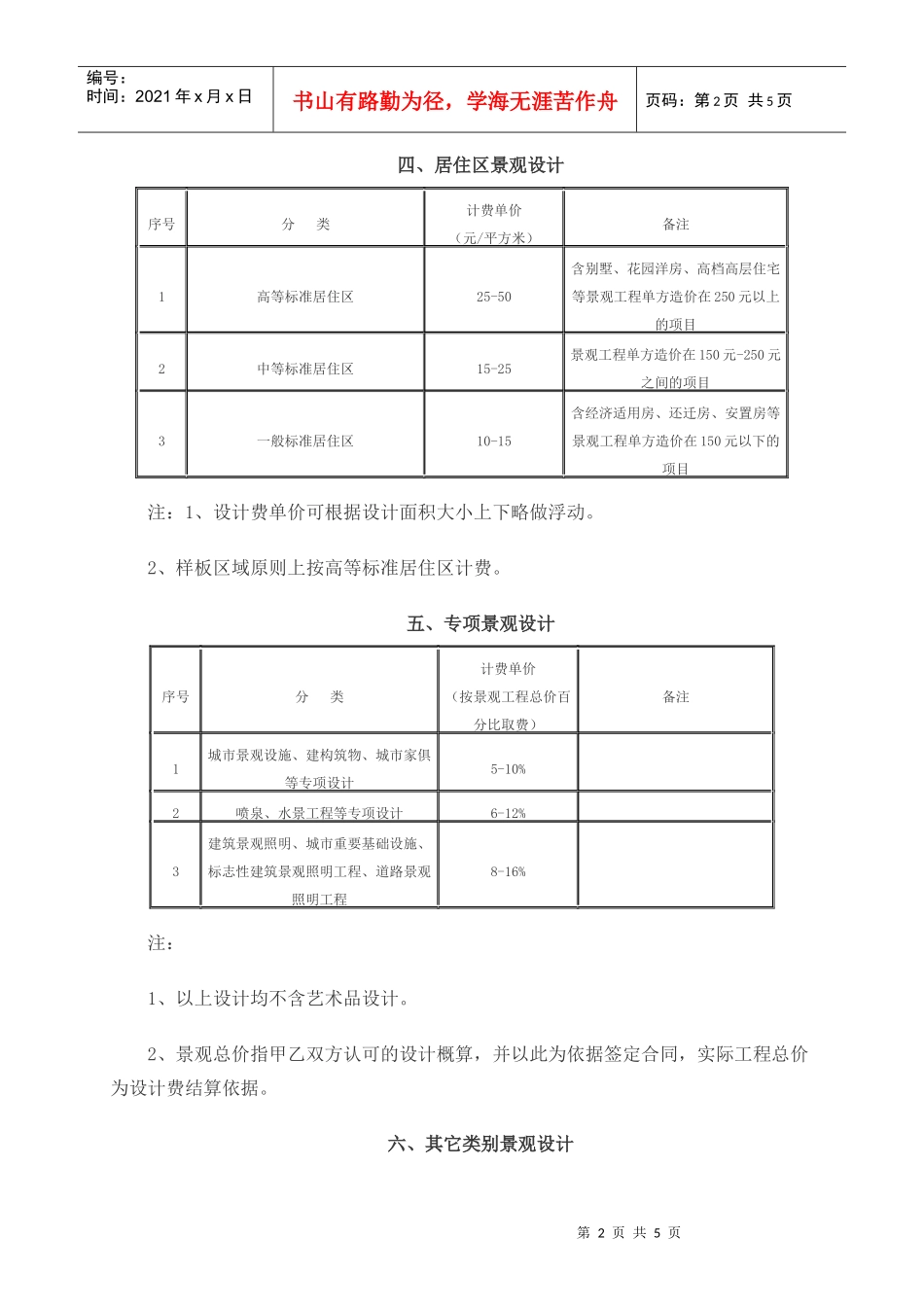 景观园林设计的收费标准_第2页