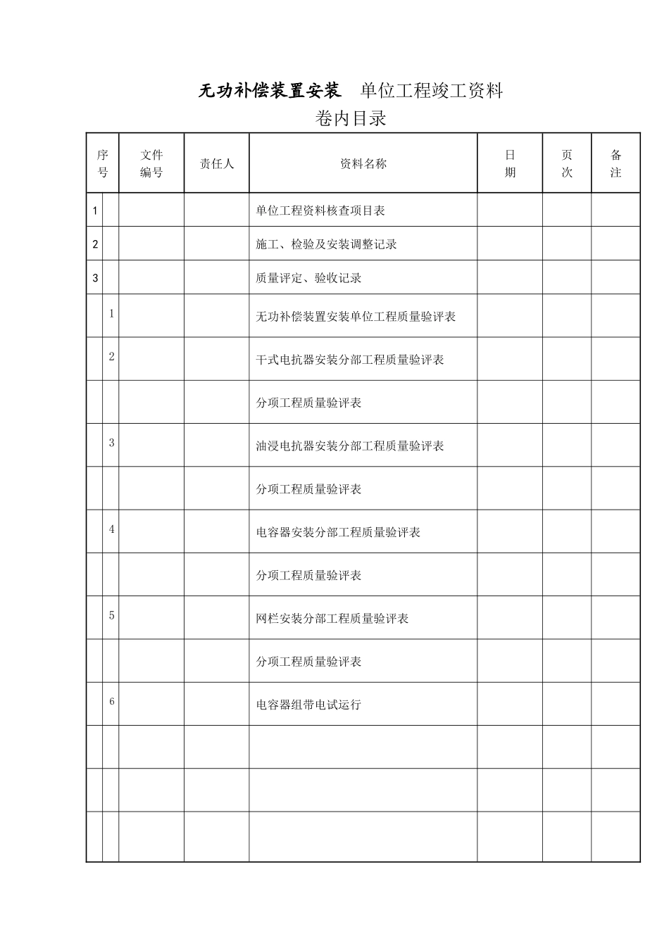 无功补偿装置安装单位工程凉水井_第2页