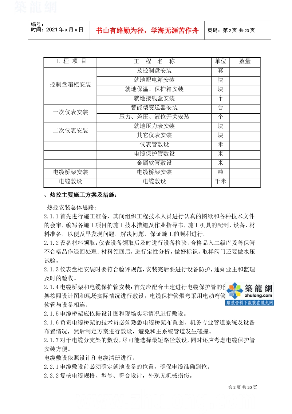 热控专业施工组织设计方案修改版(DOC20页)_第2页