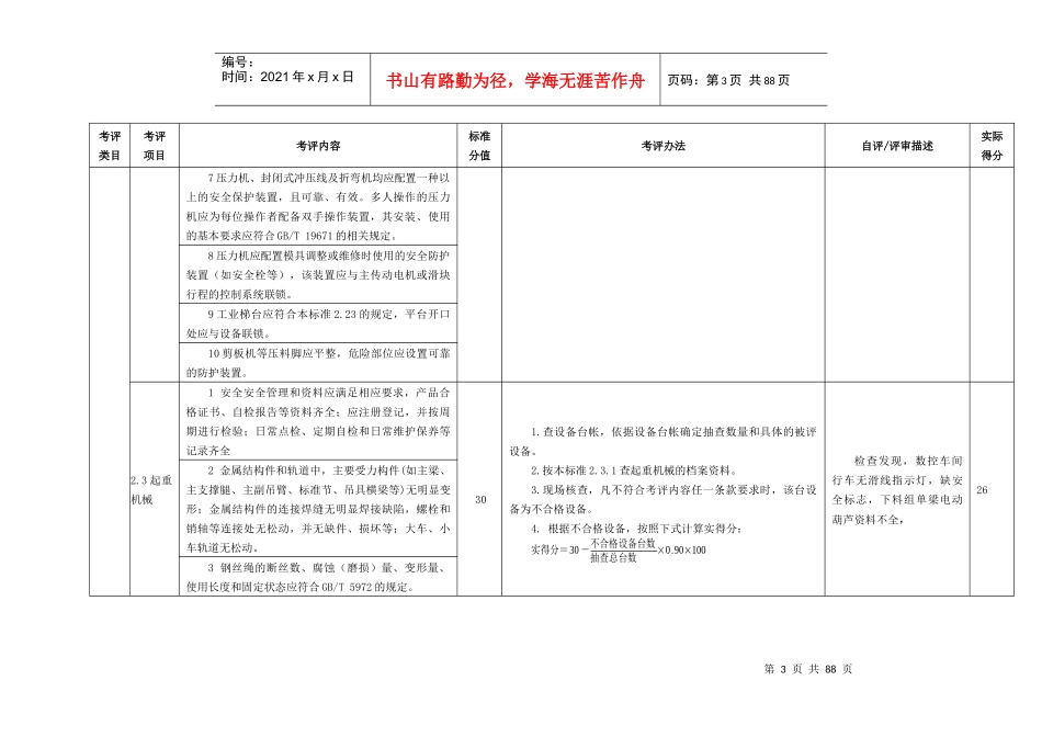 机械加工设设施考评表_第3页