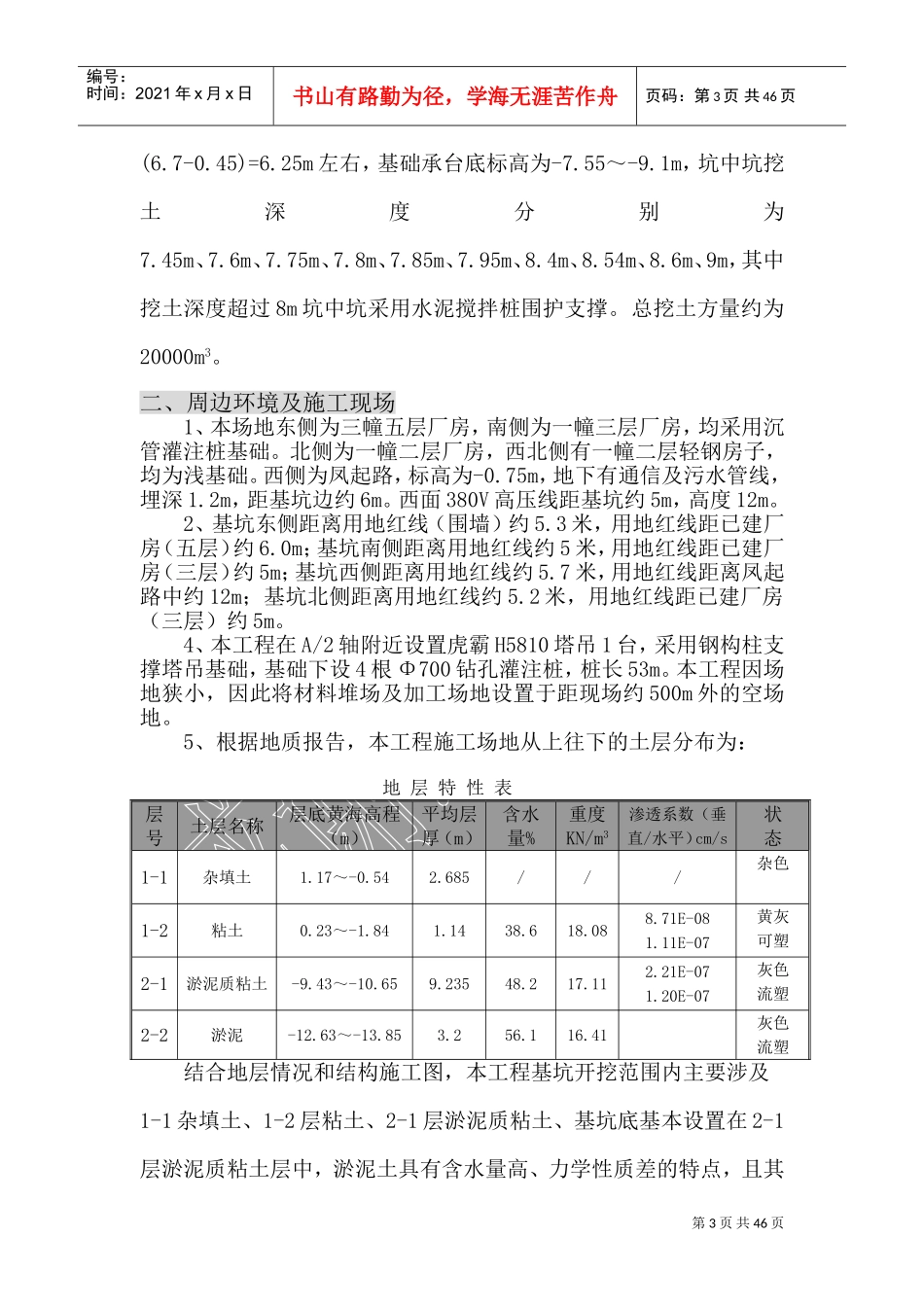 深基坑土方开挖专项施工方案(DOC50页)_第3页