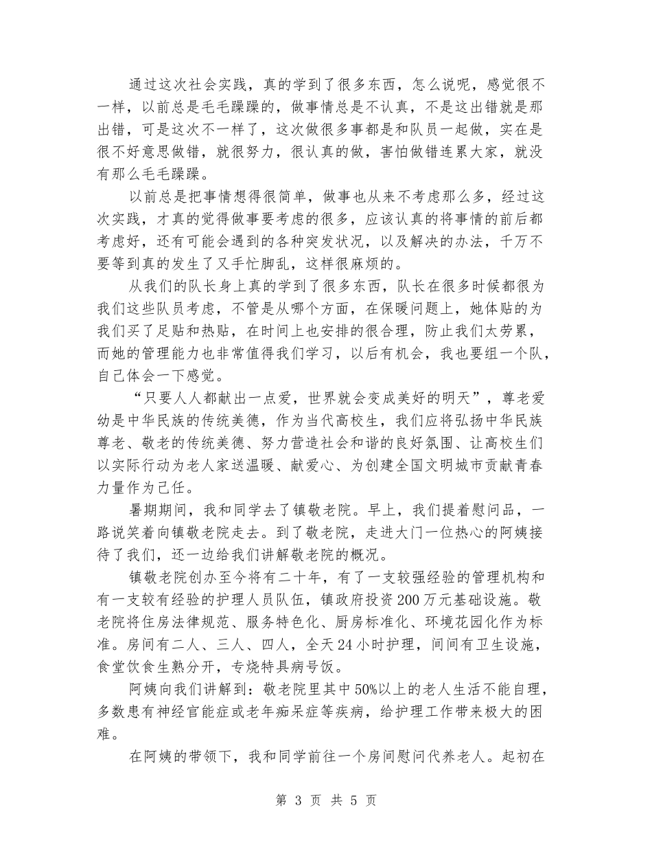 暑期志愿者实习报告_第3页