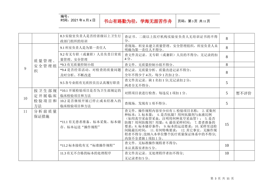 湖南省医疗机构检验质量评价标准1doc-湖南省医疗机构检_第3页