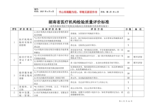 湖南省医疗机构检验质量评价标准1doc-湖南省医疗机构检