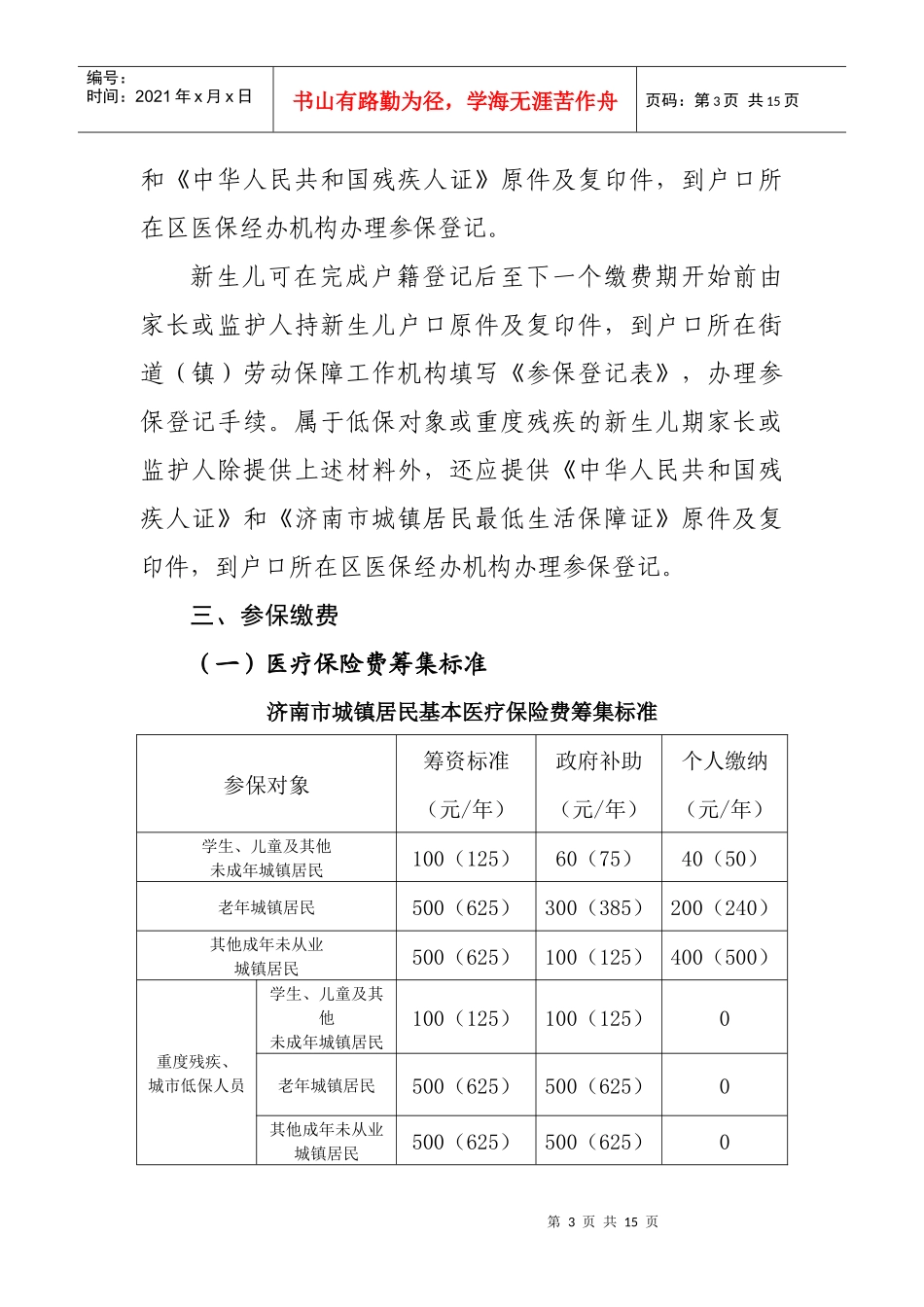 济南市城镇居民基本医疗保险_第3页