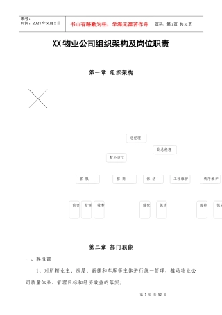 物业公司组织架构及岗位职责_2