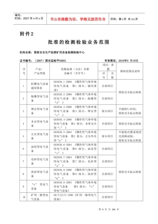 煤矿安全标志检验业务范围