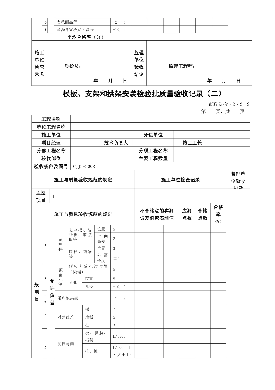 桥梁工程检验批表格_第3页