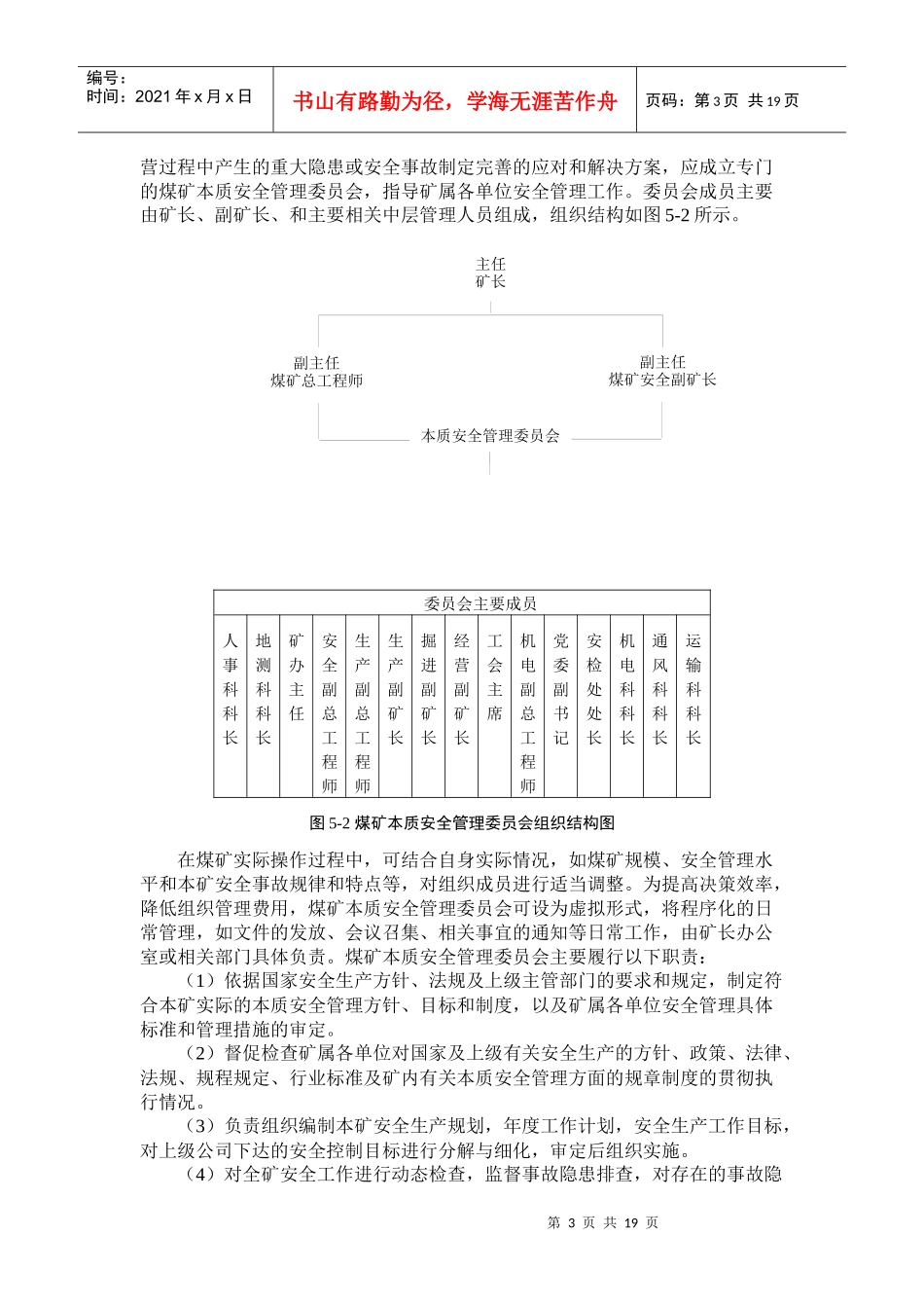 煤矿本质安全管理保障体系范本_第3页