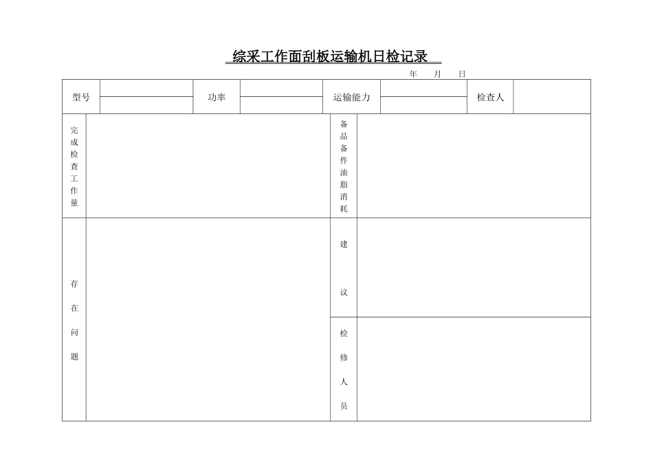煤矿运转日志、日检记录_第2页