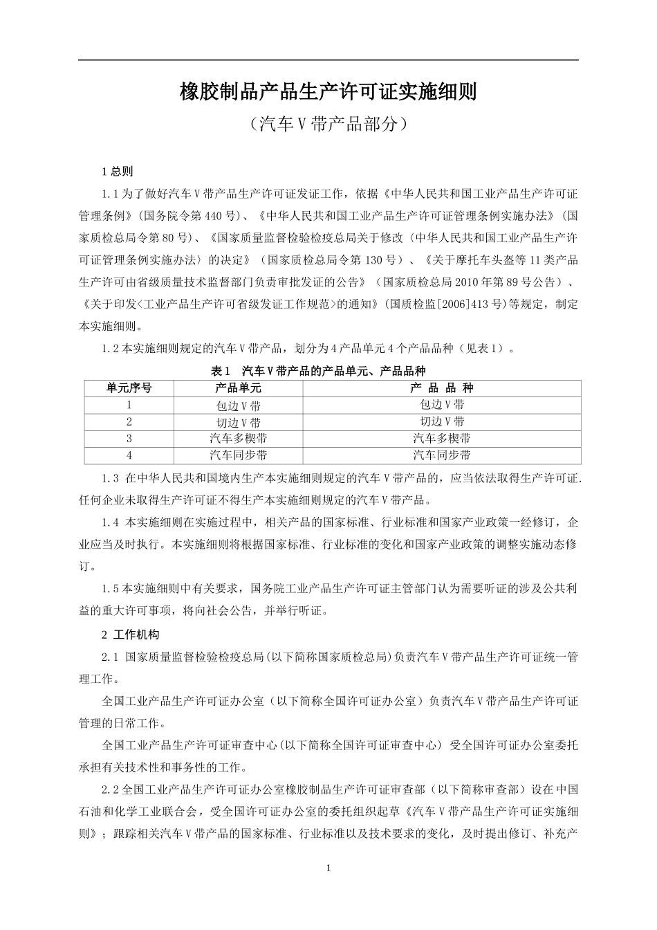 橡胶制品产品生产许可证实施细则(汽车V带产品部分)_第3页