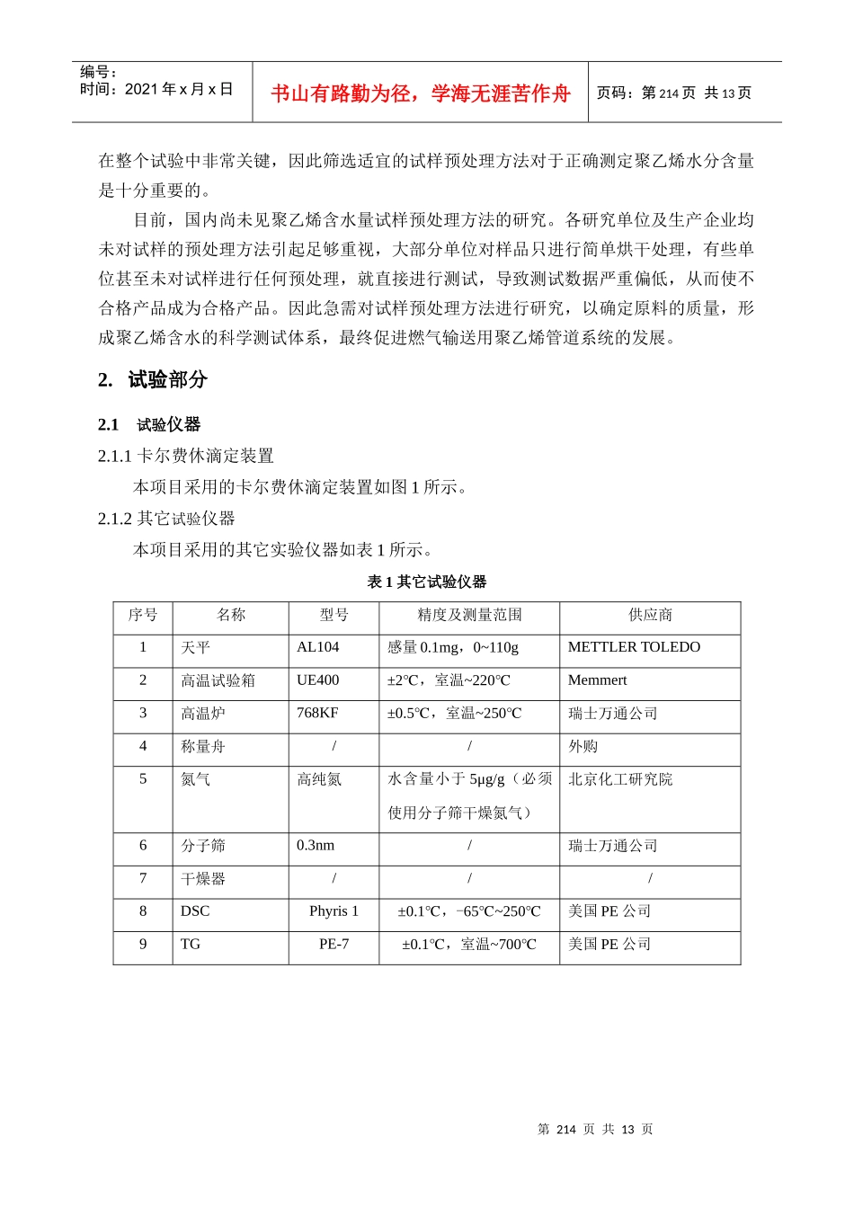 燃气管道用聚乙烯原料水含量测定中样品预处理方法研究_第2页