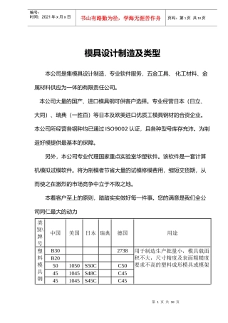 模具设计制造及类型(1)