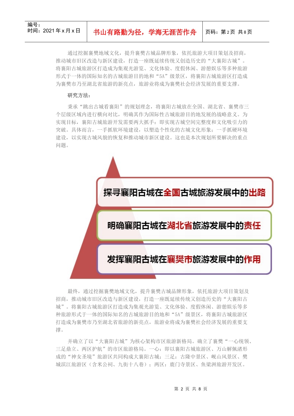 湖北省襄樊市襄阳古城旅游区总体规划_第2页