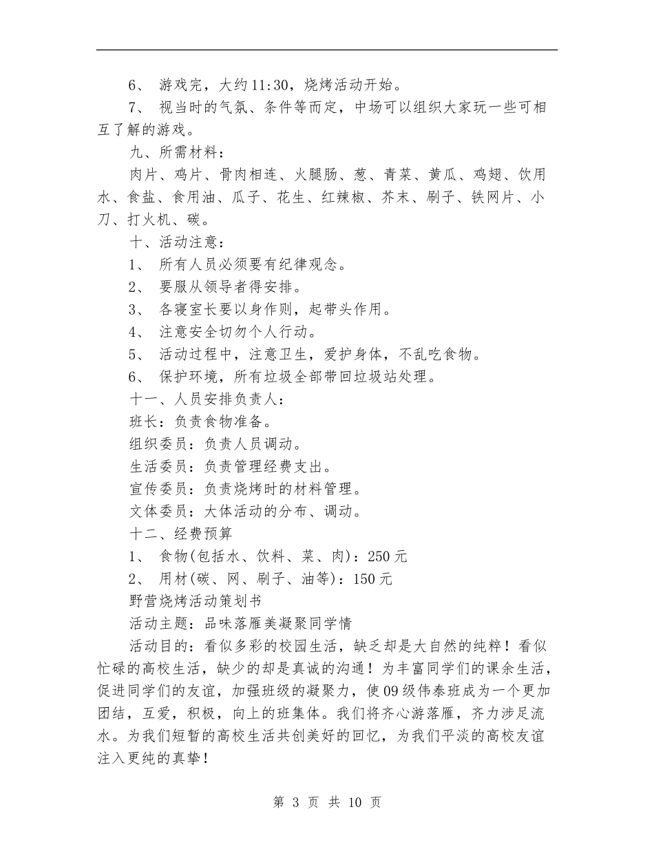 烧烤策划书模板_第3页