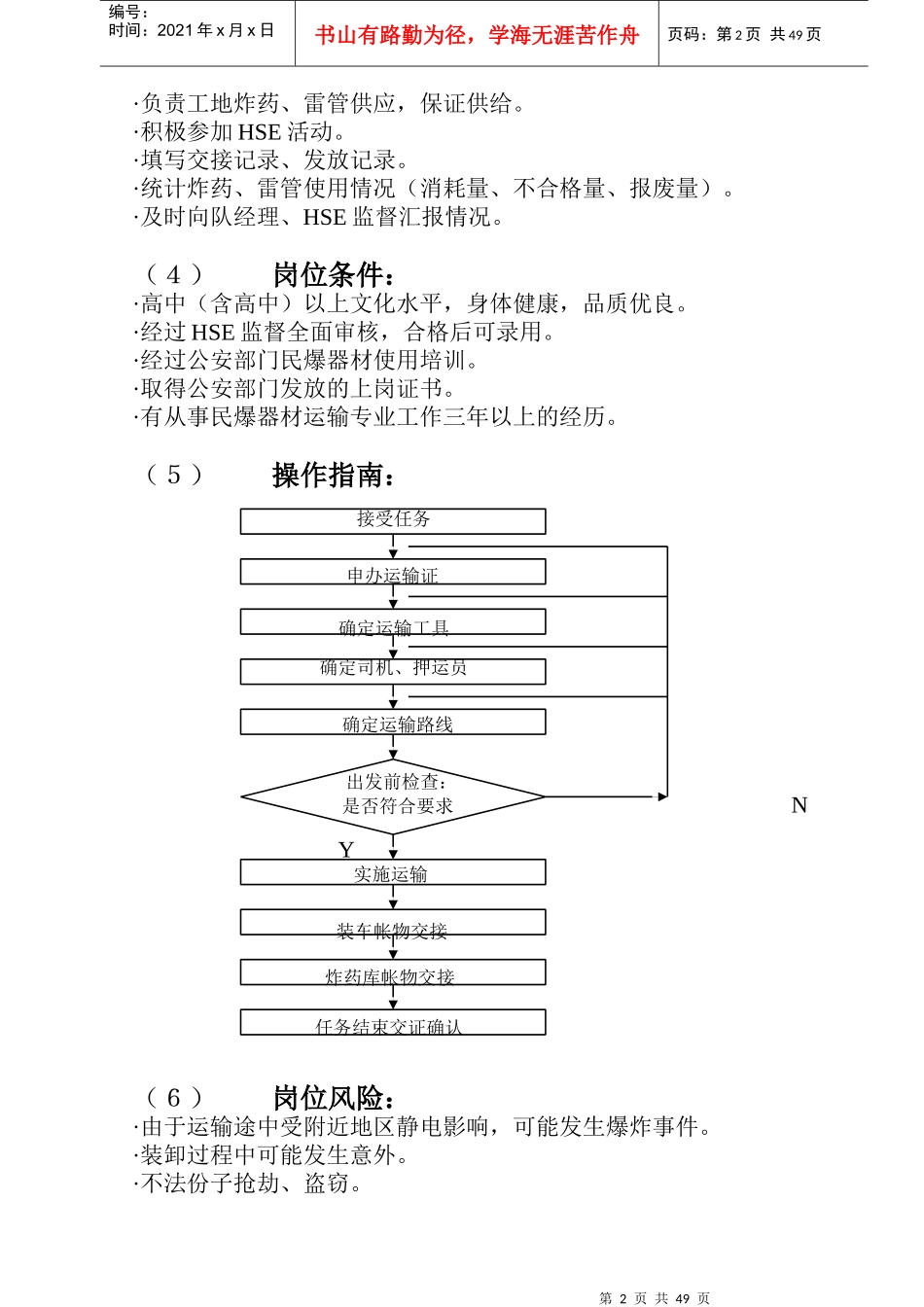民爆器材运输HSE作业指导书_第2页