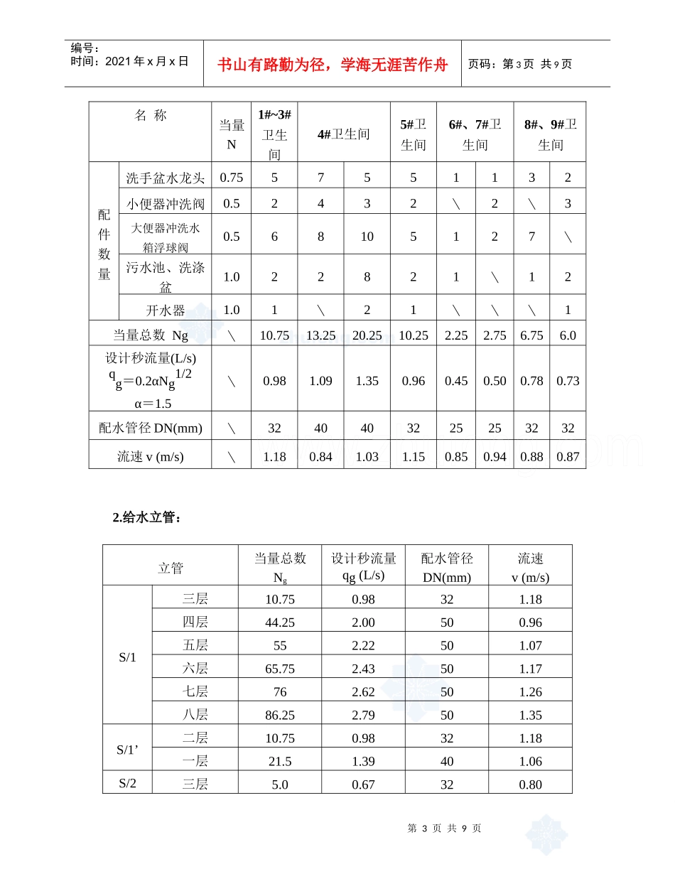 某综合楼完整给排水计算书_第3页