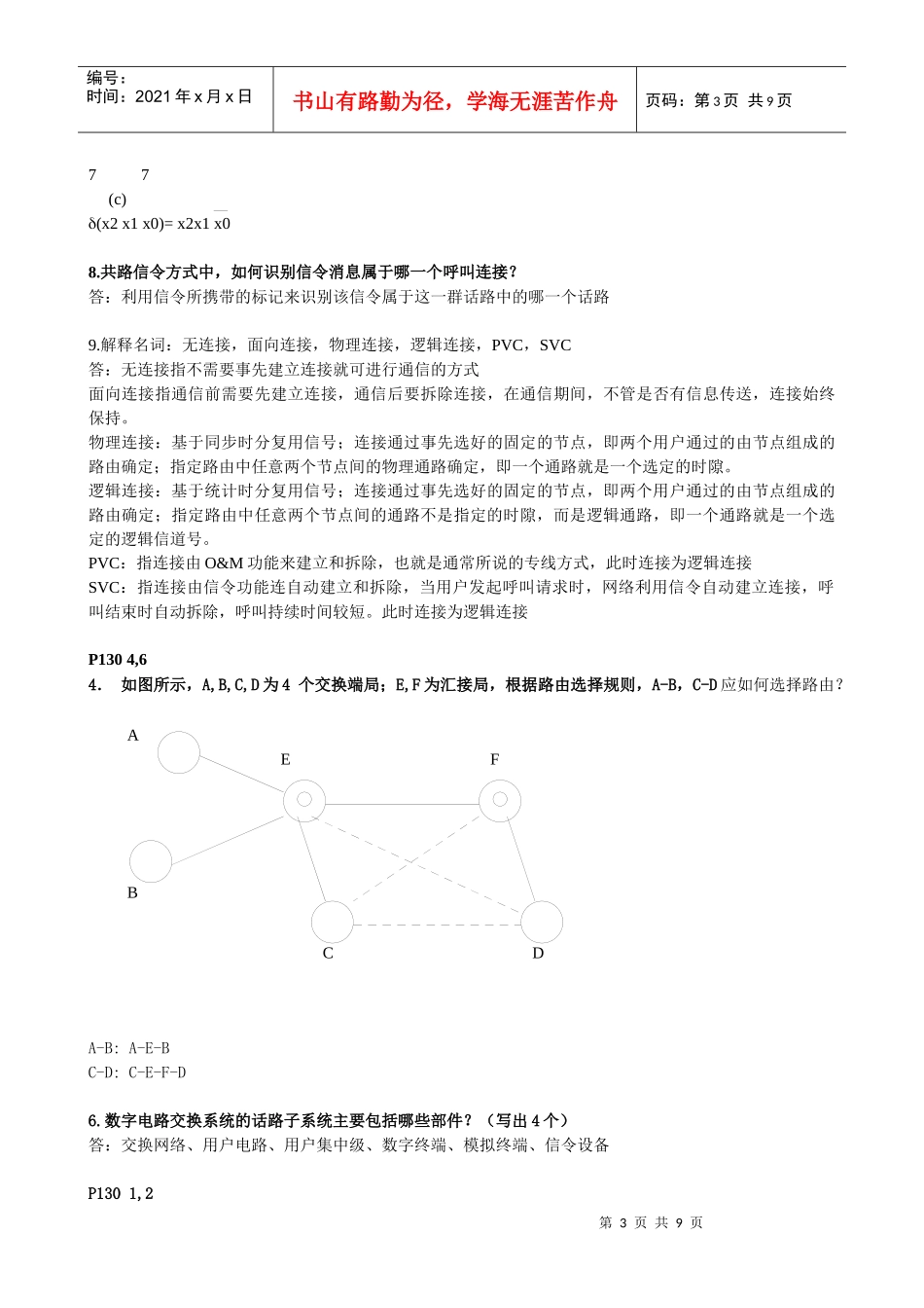 现代通信网络作业_第3页