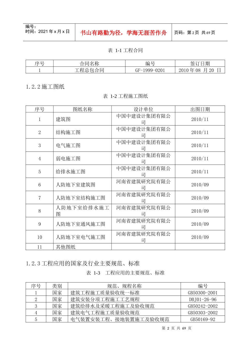 某住宅楼工程施工组织设计说明_第2页
