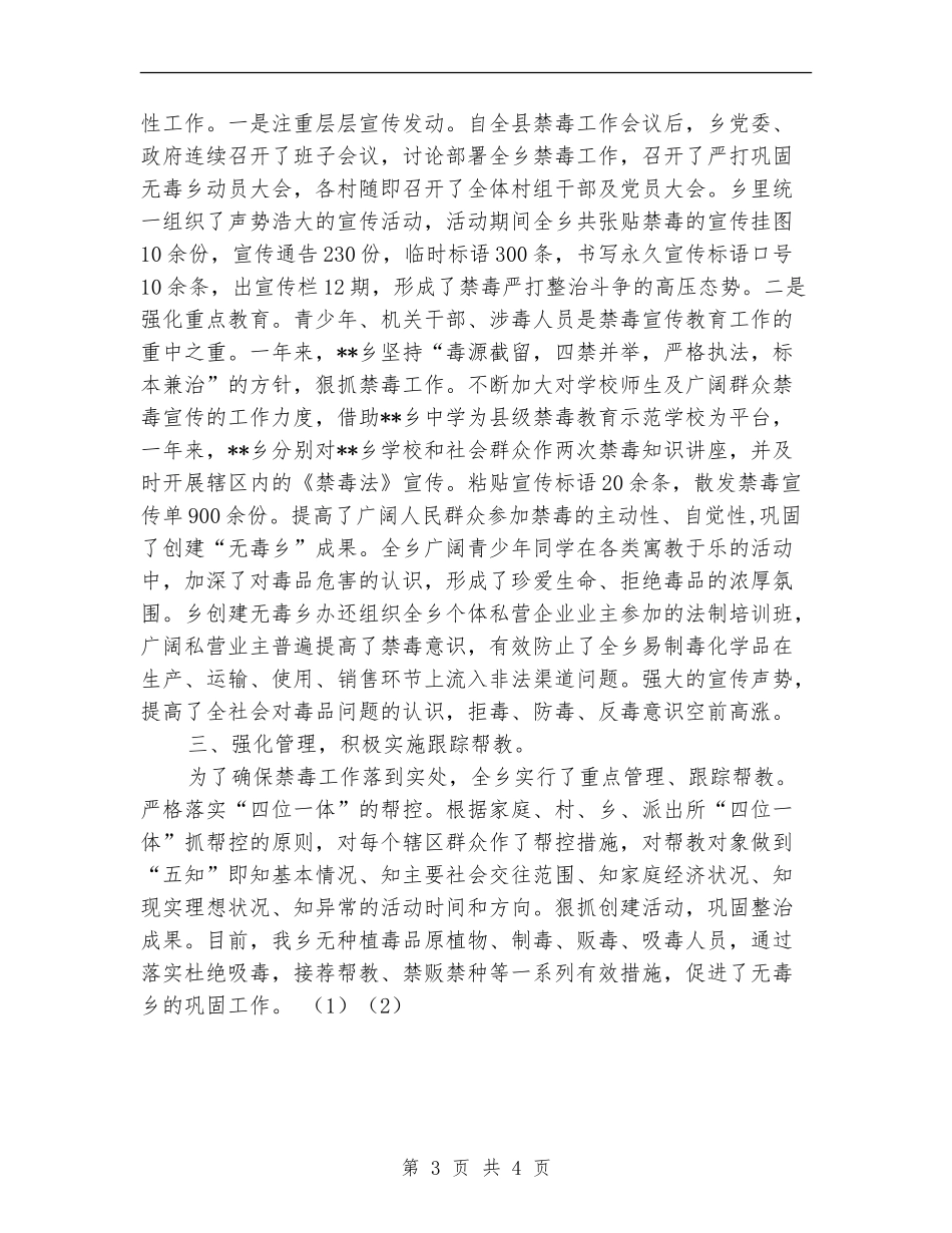 2024年乡禁毒工作总结_第3页