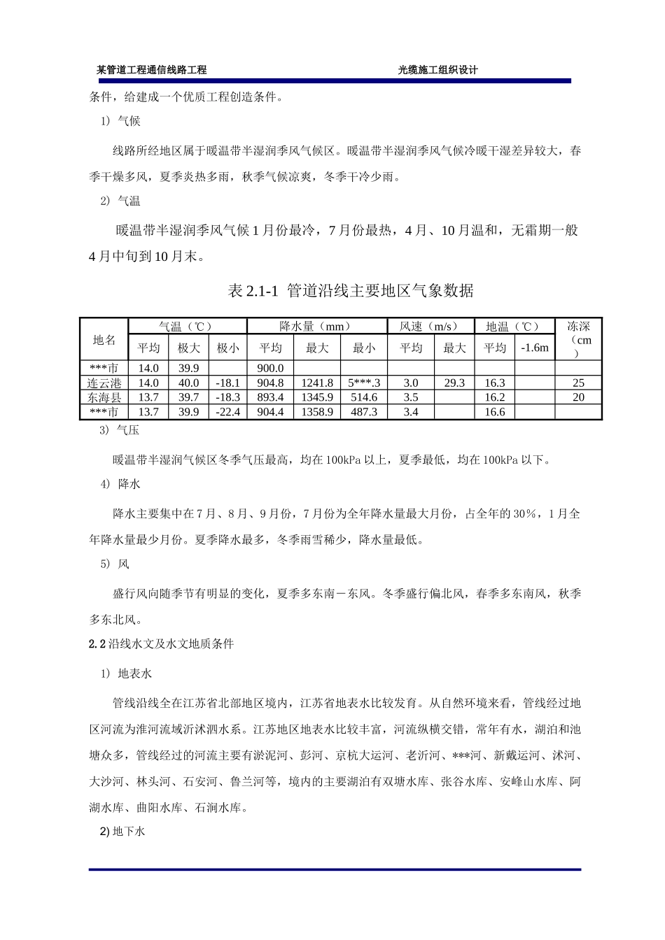 江苏某管道工程通信线路光缆施工组织设计_secret_第3页