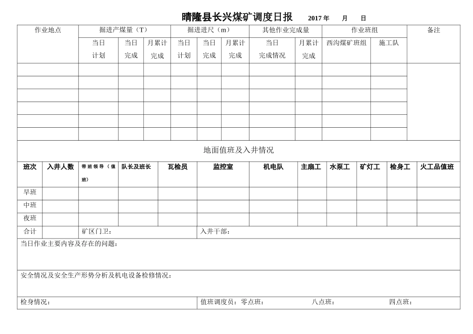 煤晴隆长兴矿调度表格大全_第3页