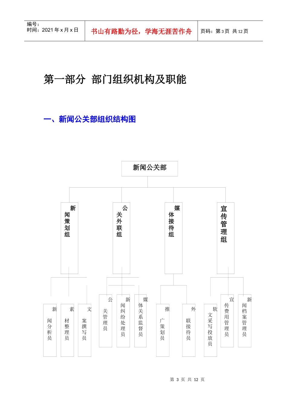 某通信企业新闻公关部管理大纲_第3页
