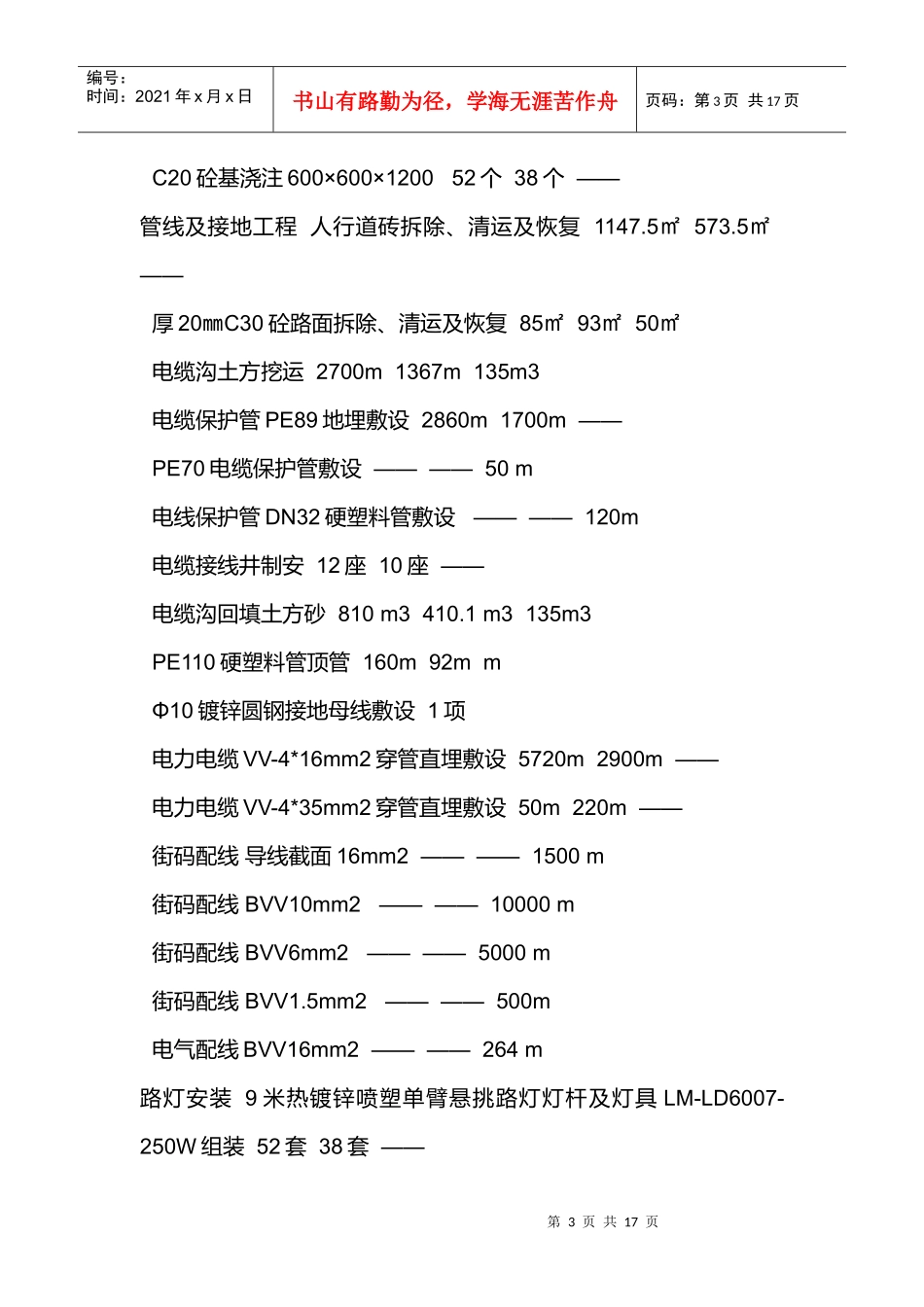 浅谈道路路灯建设工程监理实施细则_第3页