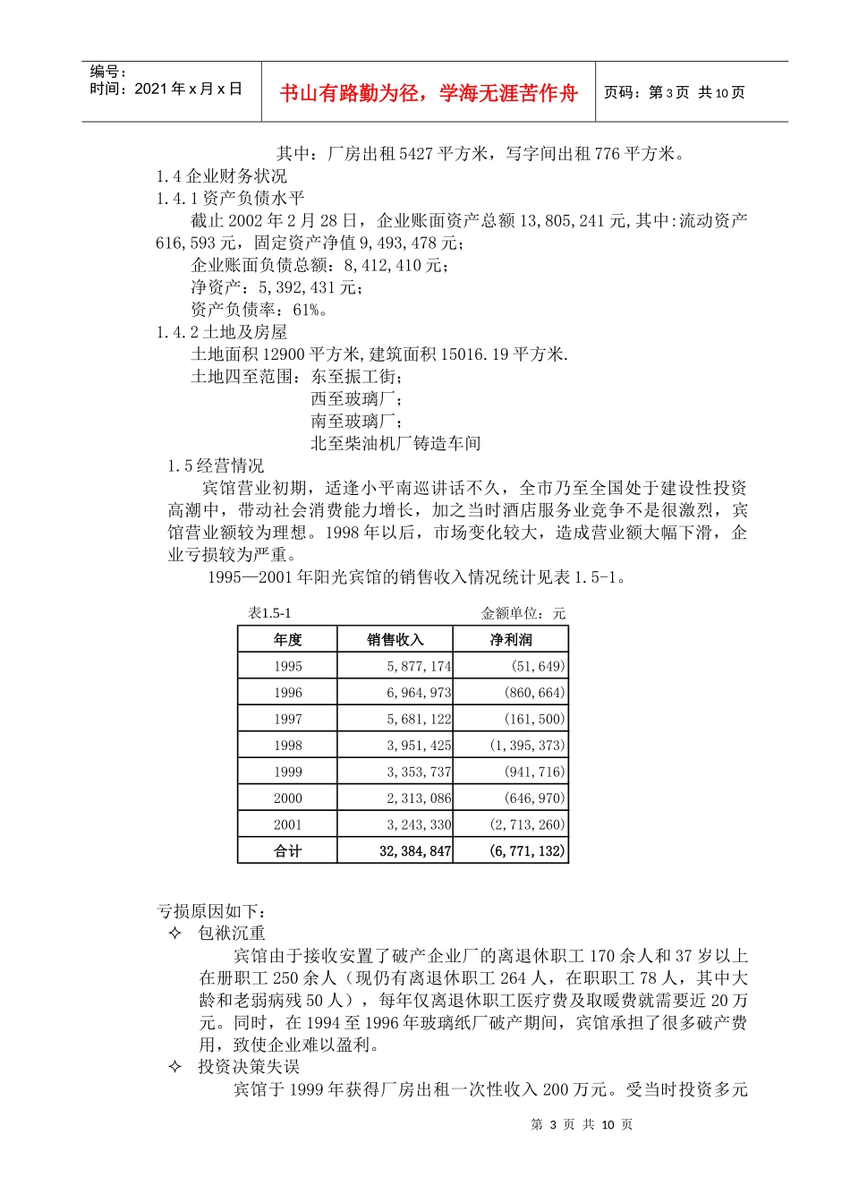 某市国有宾馆改制方案_第3页