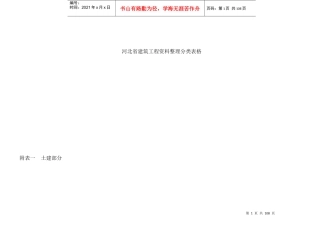 河北工程资料表格检验批附件好资料