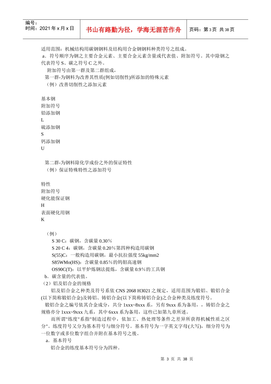 机械材料的规格及其选用资料大全_第3页