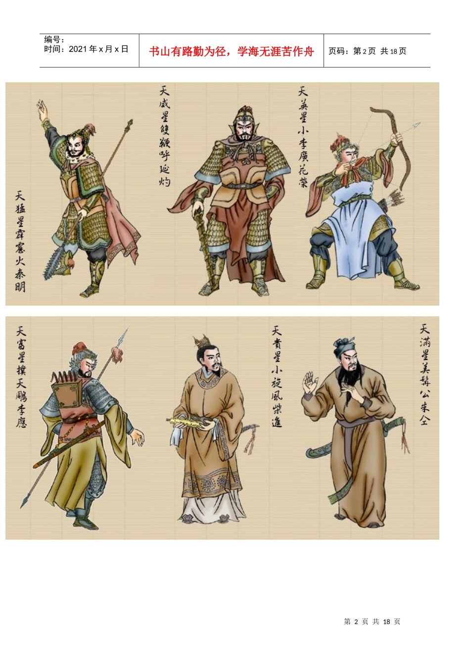 梁山好汉108将绝版图_第2页