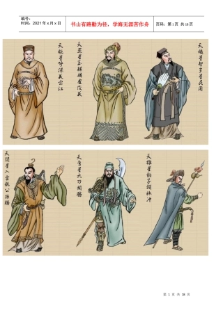 梁山好汉108将绝版图