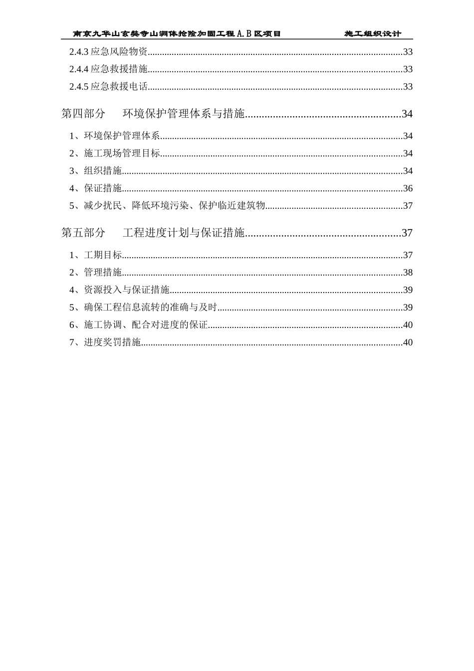 某山洞体抢险加固工程区项目施工组织设计_第3页