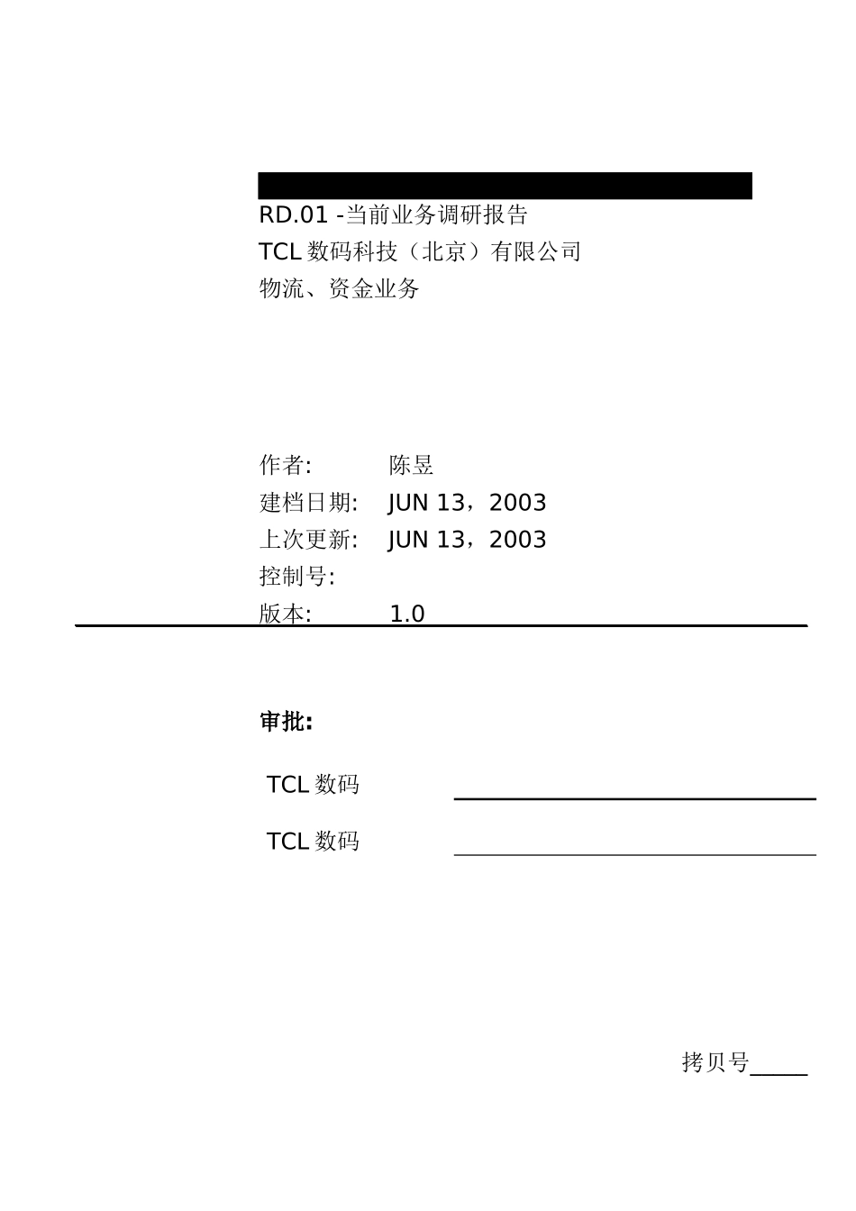某电子集团数码公司业务调研报告_第1页