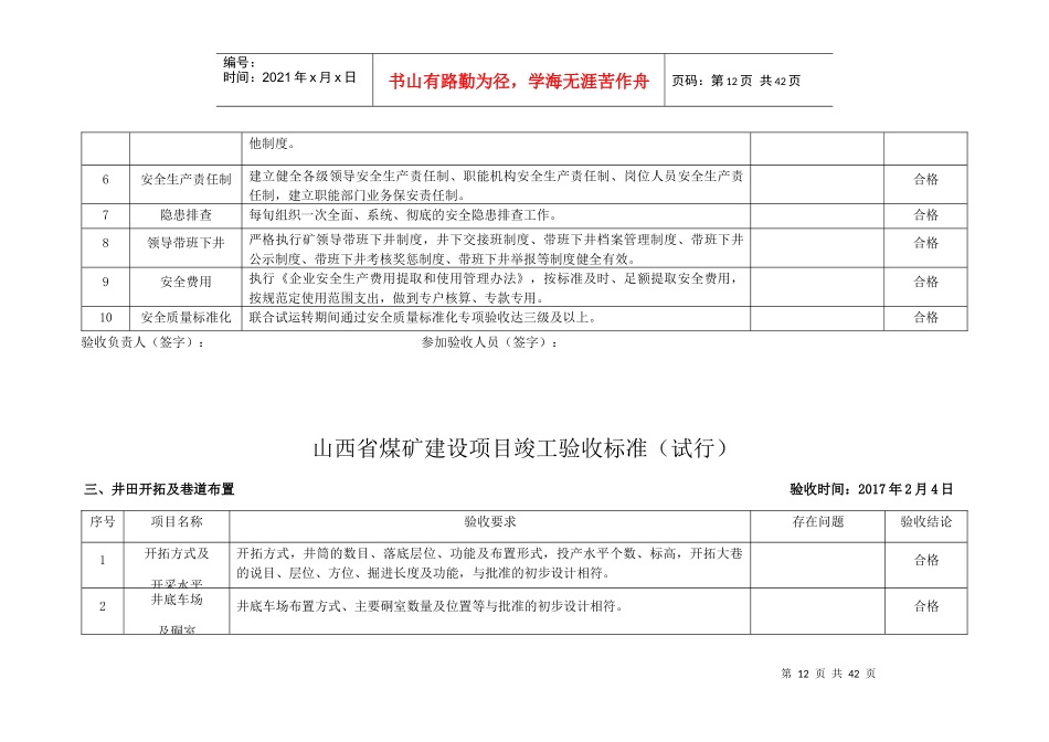 煤矿建设项目竣工验收标准附件_第3页