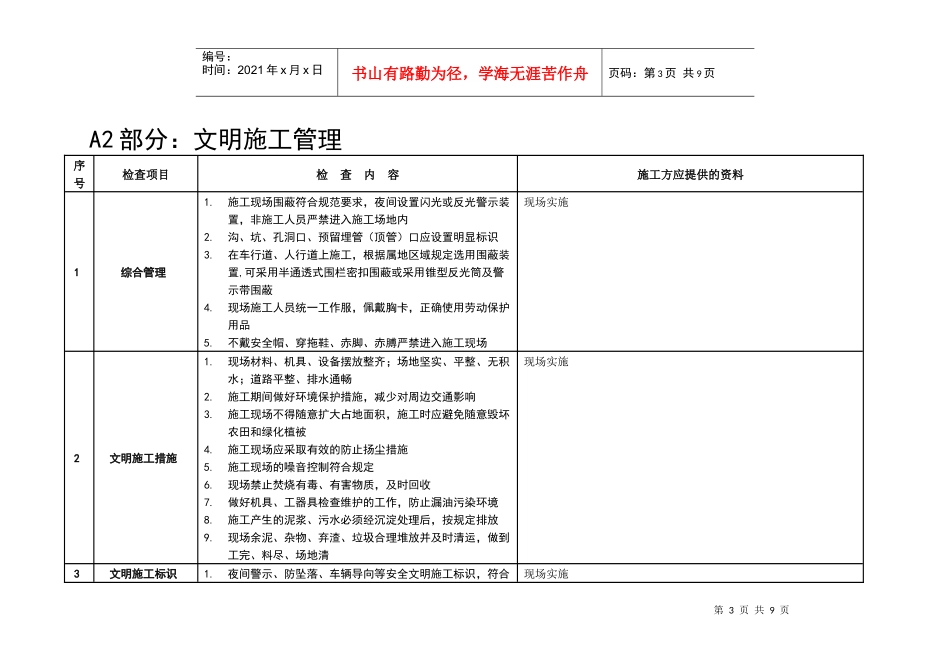 样板工程标准(施工单位工作分解)_第3页