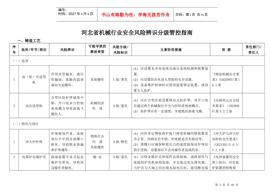 机械行业安全风险辨识分级管控指南_第3页