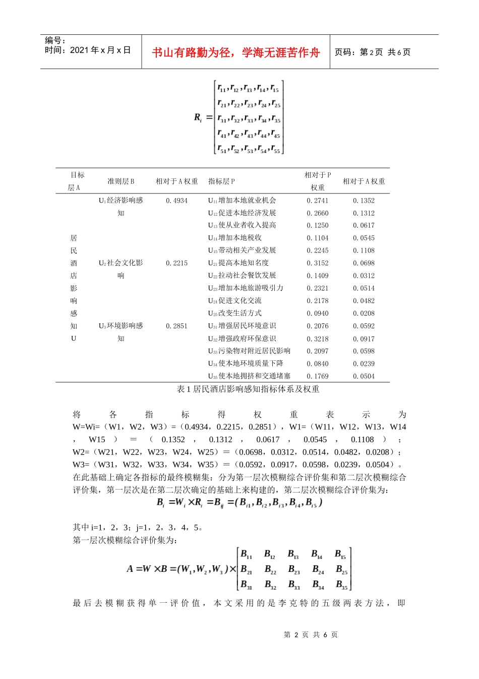 沈阳居民酒店影响感知研究_第2页