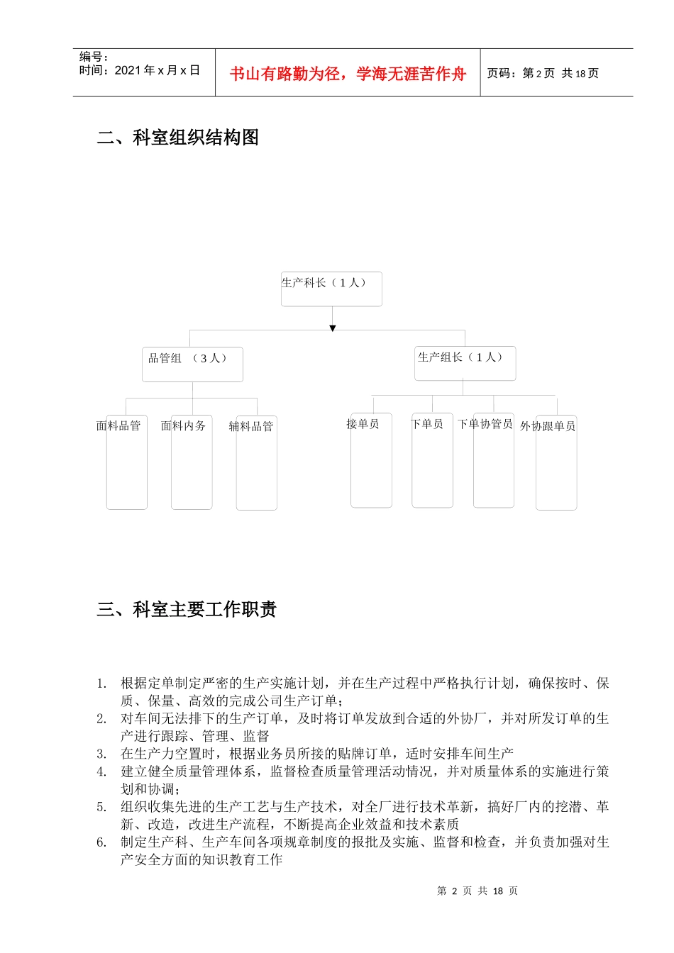 某服装厂生产科岗位职责_第2页