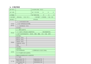 生产计划管控表单