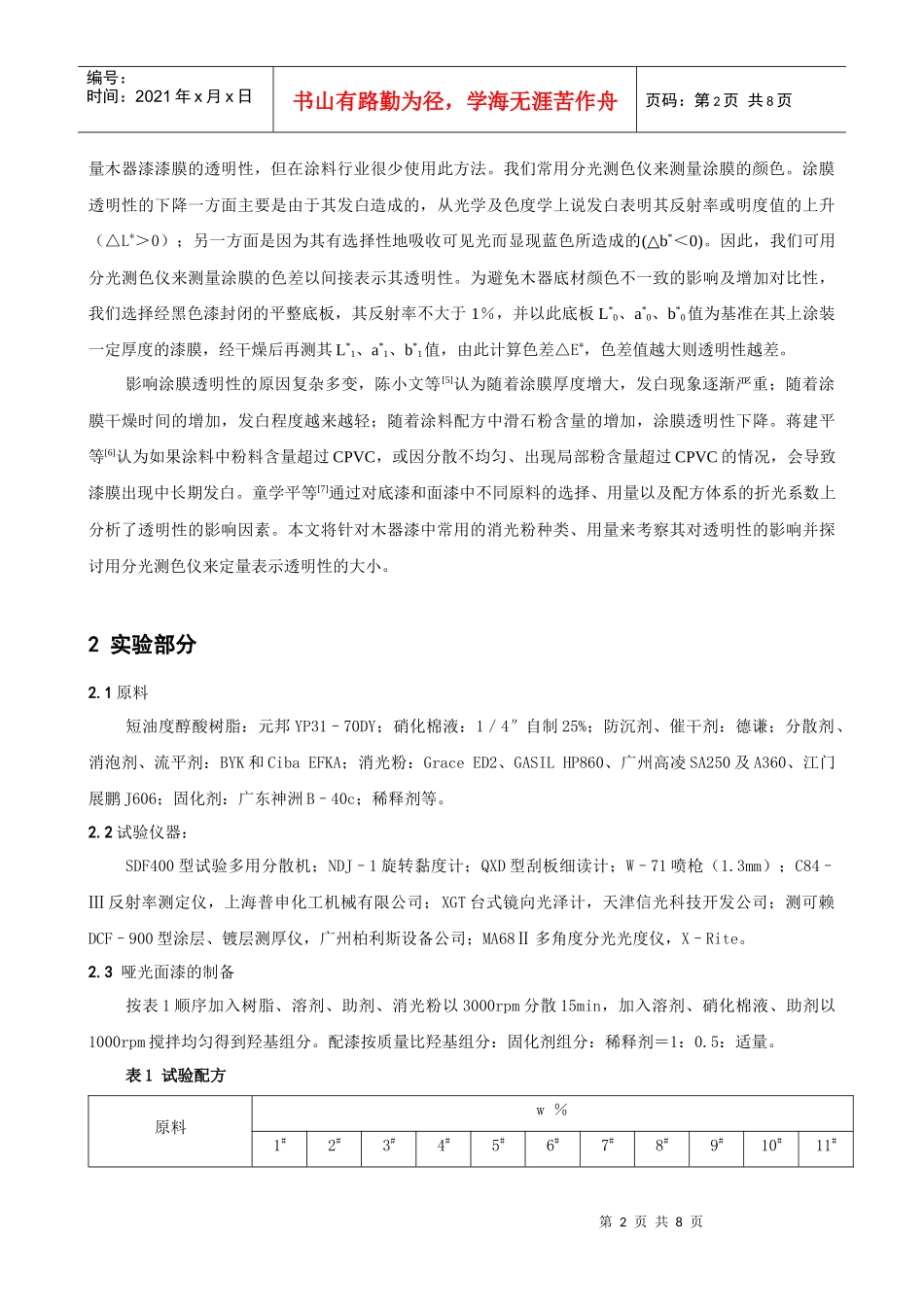 木器漆透明性及其表示方法探讨_第2页