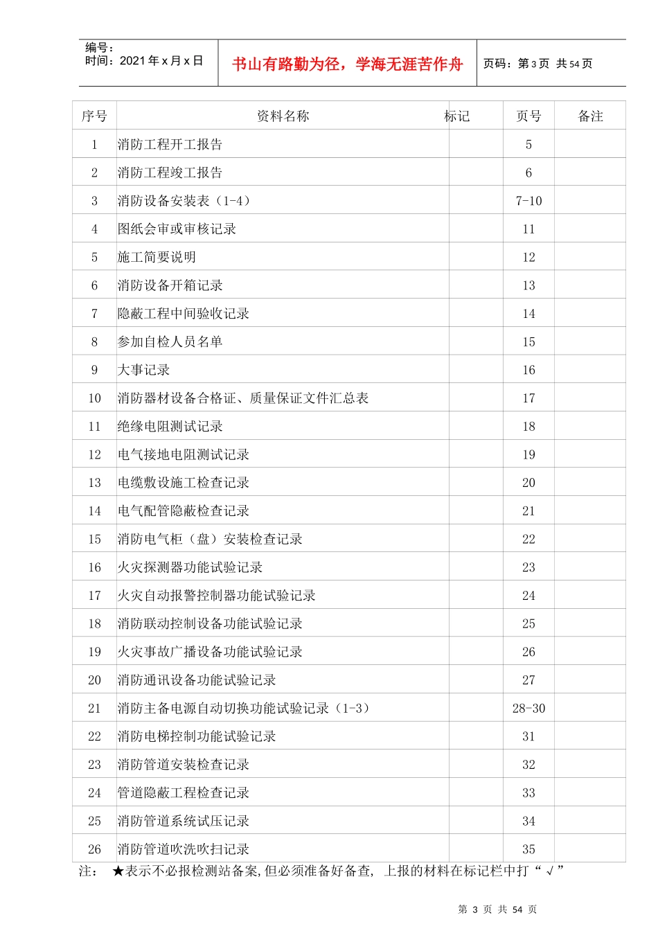 消防工程竣工验收检测申报资料表格_第3页