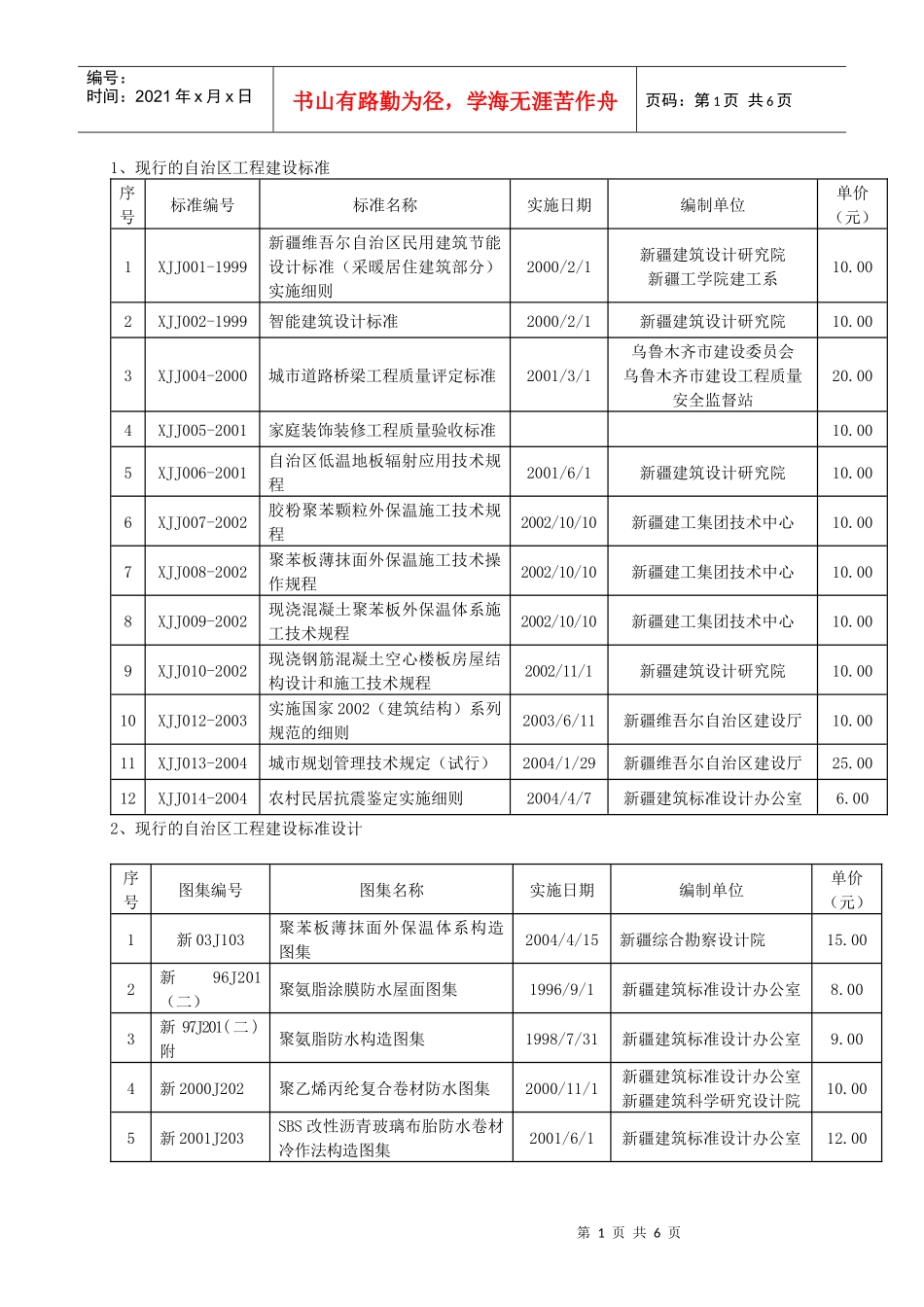 现行及废止的自治区工程建设标准和标准设计总目录_第1页