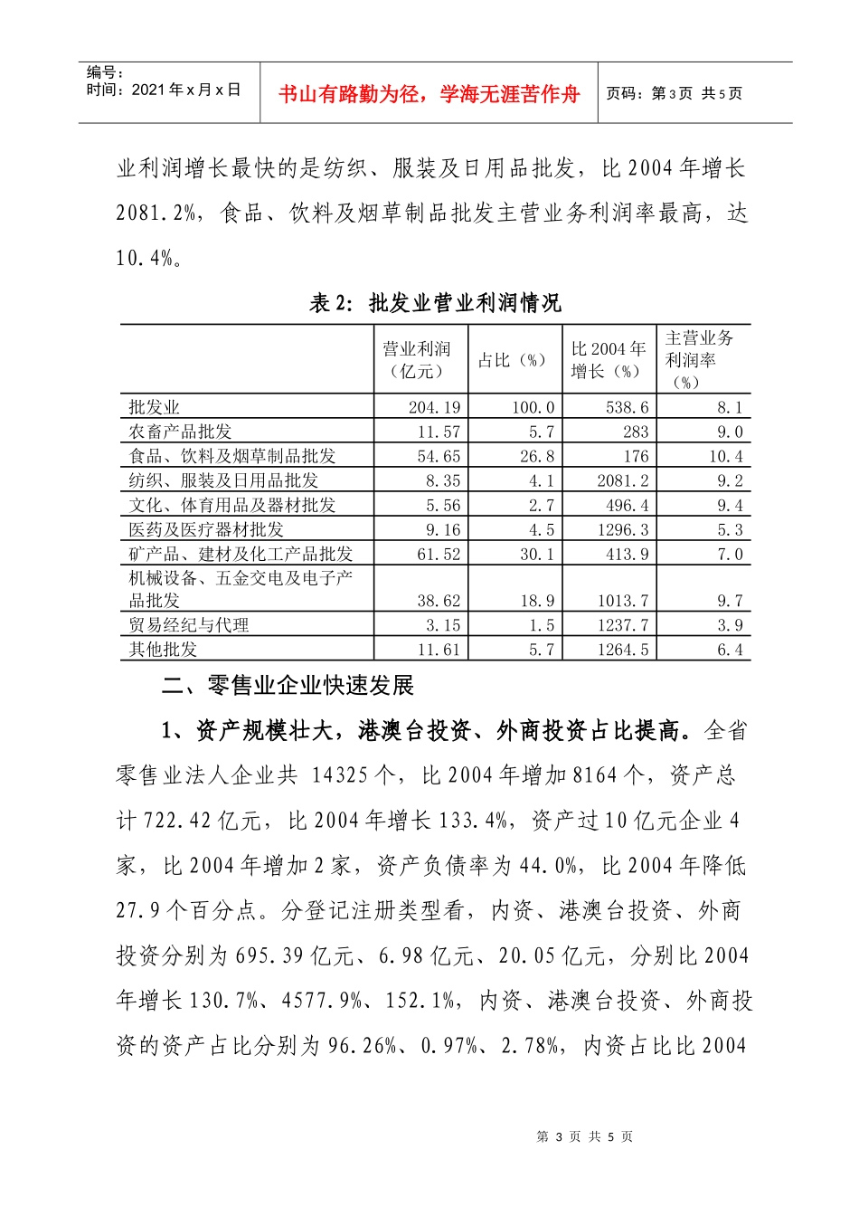 湖南省批发和零售业企业营运、盈利能力增强doc-湖南省批_第3页
