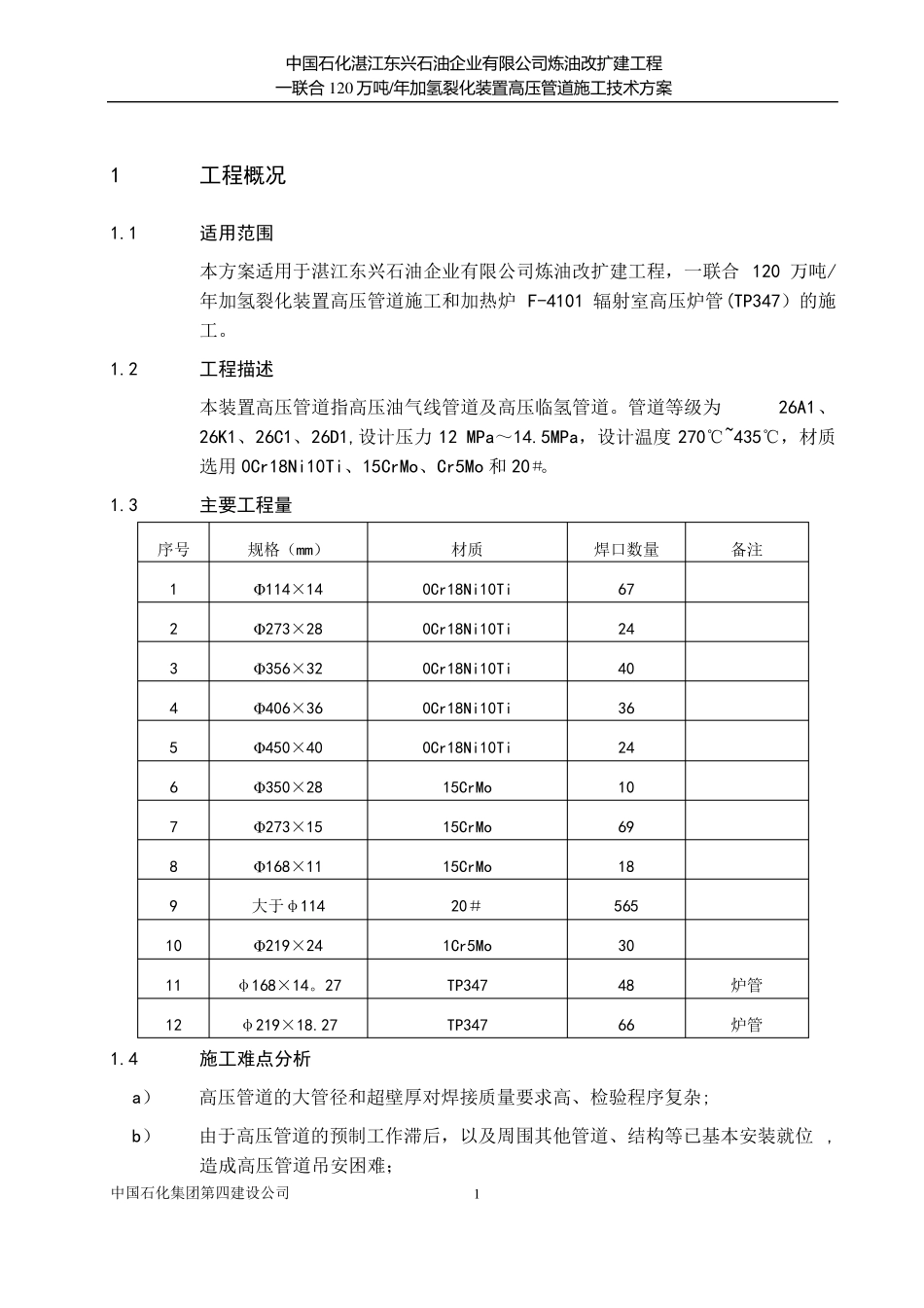 高压管道施工方案最终_第1页