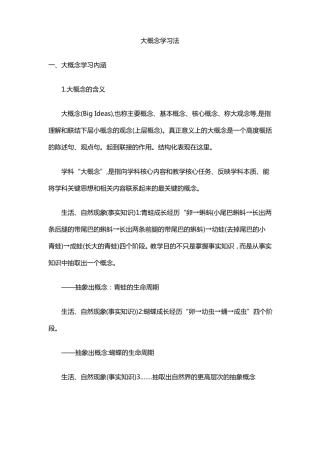 大概念学习法