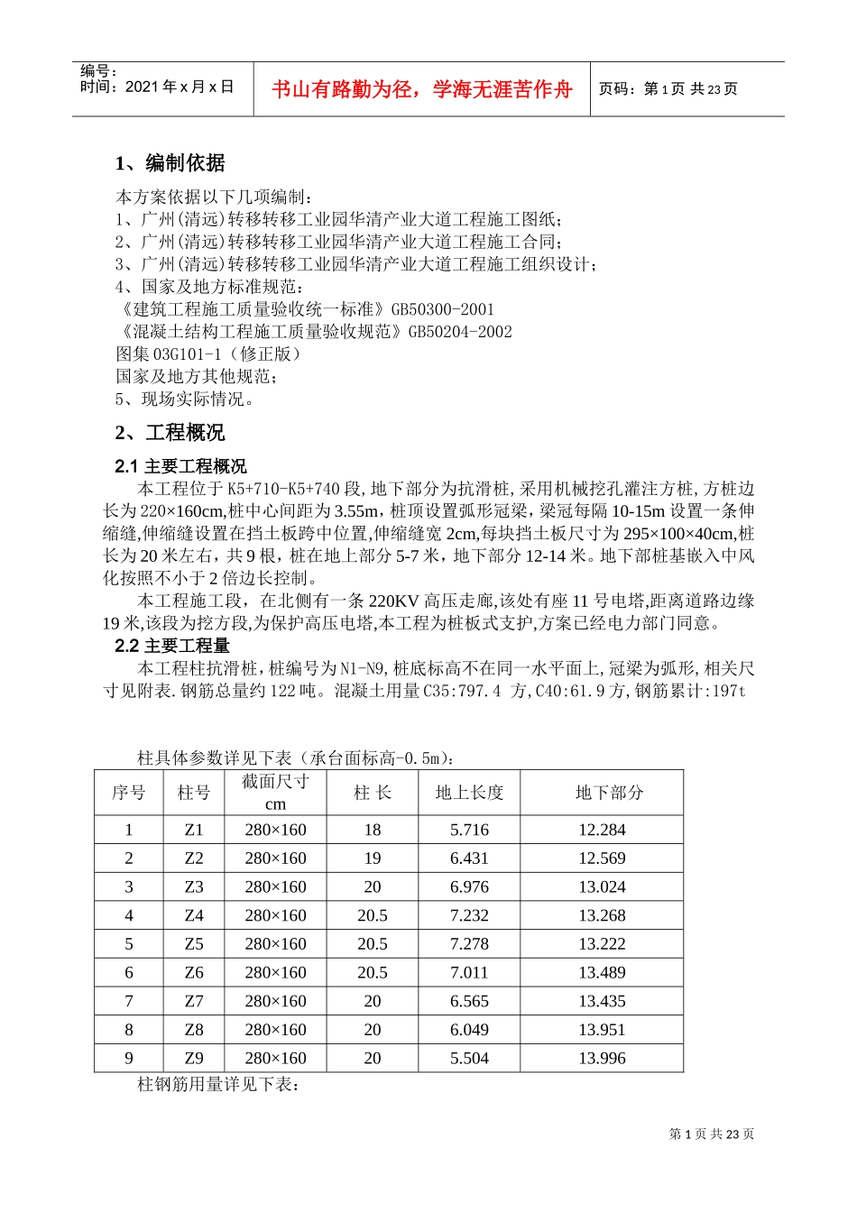 桩板墙施工方案(DOC31页)_第2页