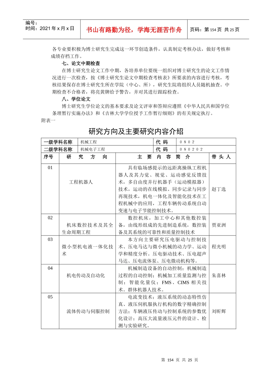 机械电子工程专业博士研究生培养方案_第3页